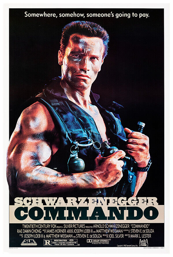Commando - Movie Poster - Arnold Schwarzenegger - US Version