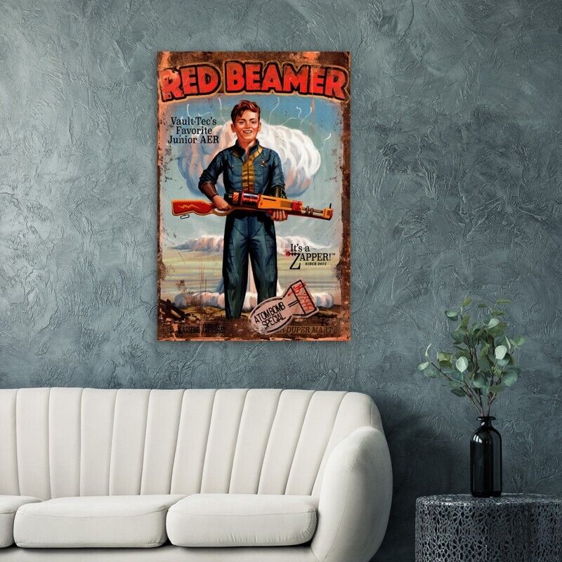 Fallout Poster Red Beamer Video Game Poster Gaming Fallout