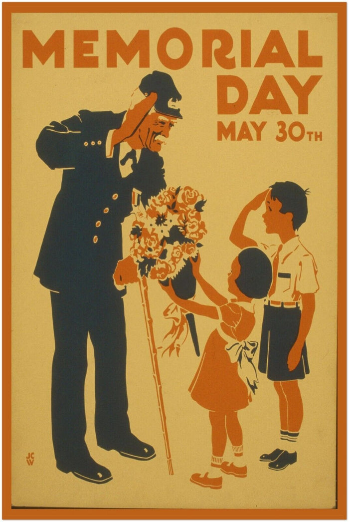 Memorial Day - World War 2 Era Poster - WW2 Vintage Poster