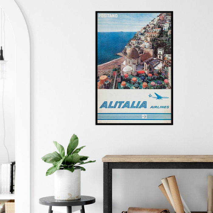 Alitalia Airlines - Positano - Italian Airline 1960s - Vintage Travel Poster