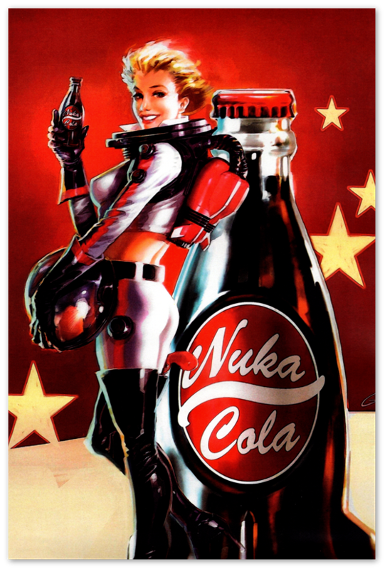 Fallout Poster Nuka Cola Space Girl Pin Up Video Game Poster Gaming