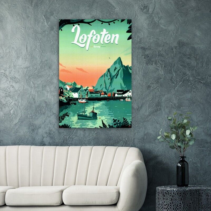 Travel Posters Lofoten - Norway Vintage Travel Poster