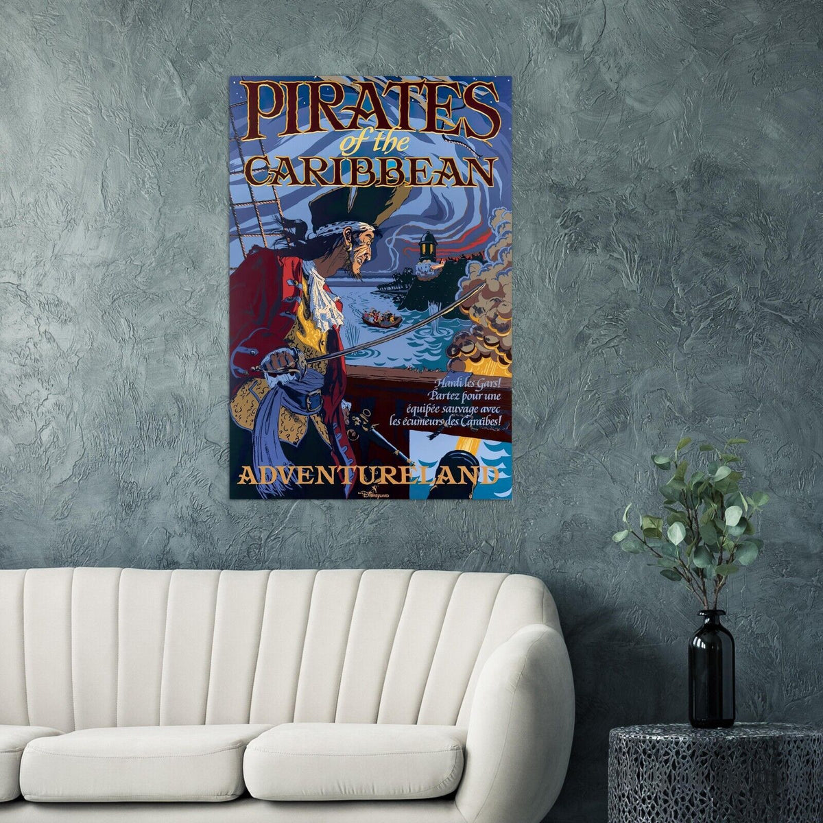 Disney Attraction Poster - Pirates of the Caribbean Disneyland Paris Vintage