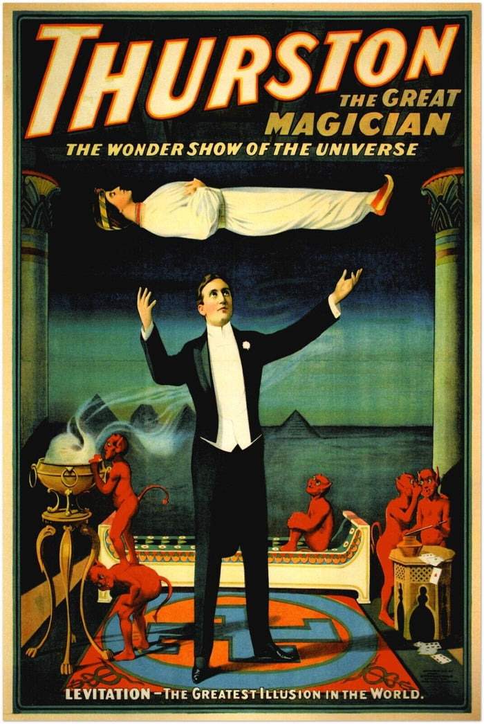 Vintage Magician Poster – Thurston #7 – Magic themed Wall Art Print