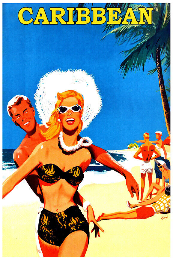 Caribbean - Vintage Travel Poster - Retro Posters