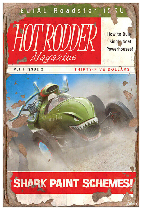 Hot Rodder - Shark Paint Schemes - Fallout 4 Poster