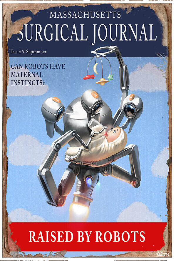 Massachusetts's Surgical Journal - Raised by Robots - Fallout 4 Poster