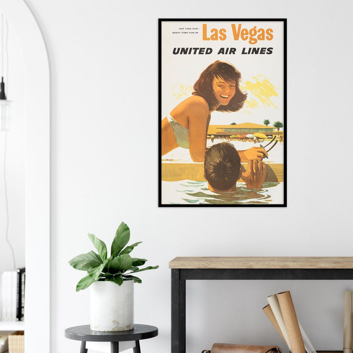 United Airlines - Las Vegas - 1960s - Vintage Travel Poster