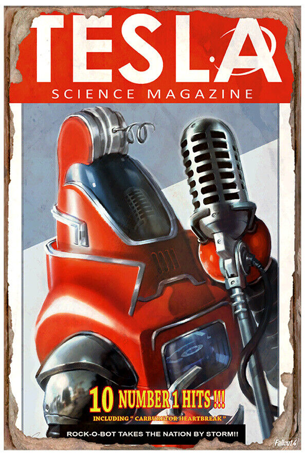 Tesla Science Journal - Rock-O-Bot - Fallout 4 Poster