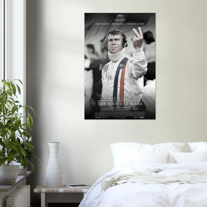 Steve McQueen - The Man and Le Mans - Vintage Racing Auto Movie Poster