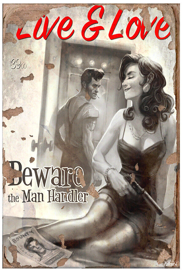 Live & Love - Beware the Man Handler - Fallout 4 Poster