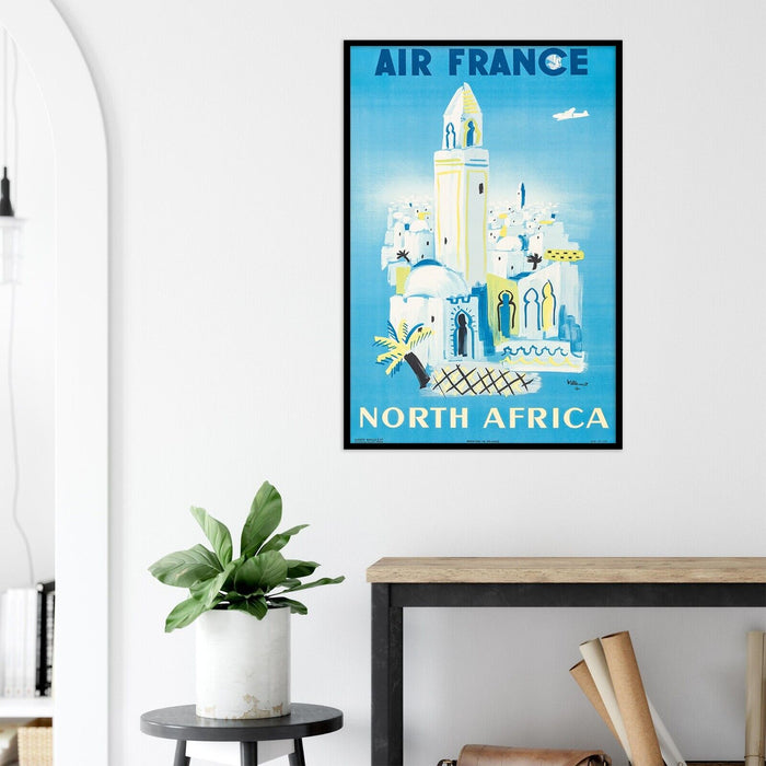 Air France - North Africa - Vintage Airline Travel Poster