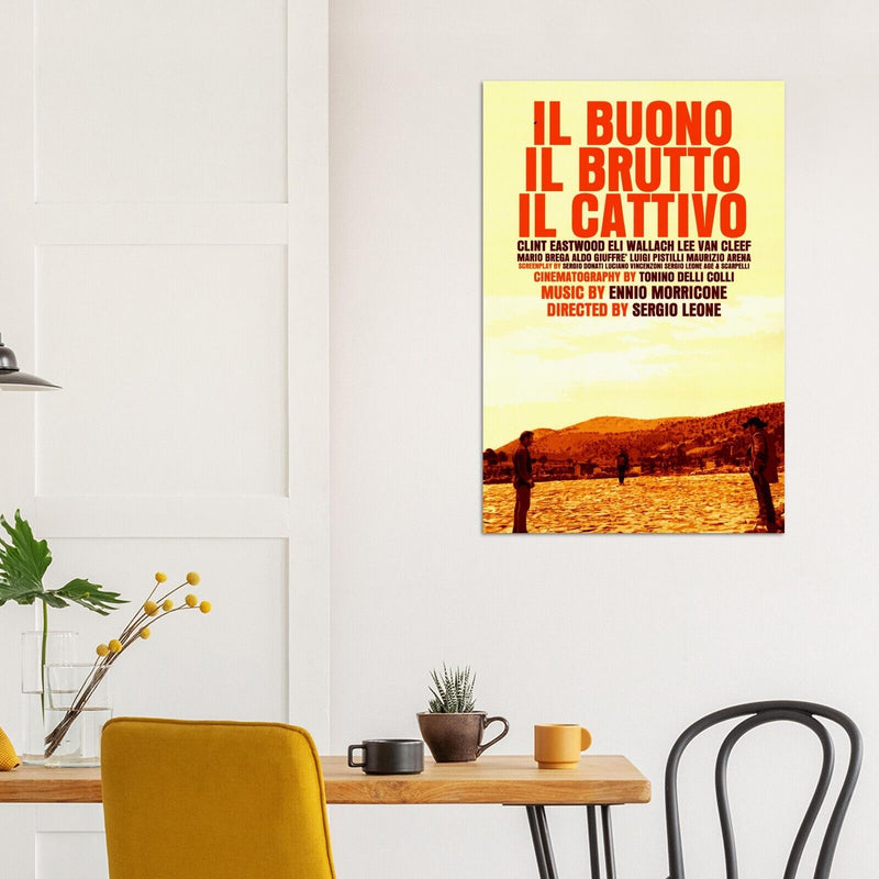 Clint Eastwood Poster The Good The Bad and The Ugly Movie Print, Italian Ver #2
