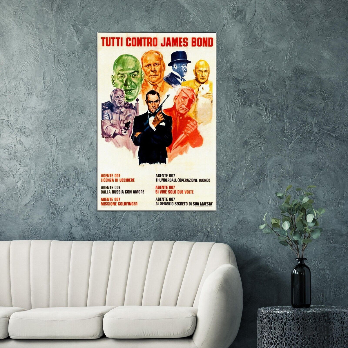 James Bond 007 Movie Series Poster - Sean Connery - Italian Version