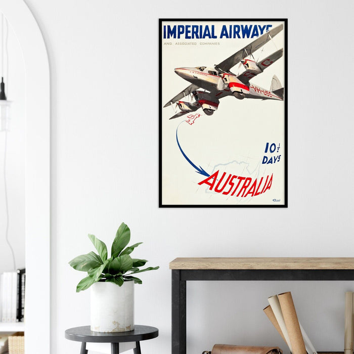 Imperial Airways - Australia - 1935 - Vintage Airline Travel Poster