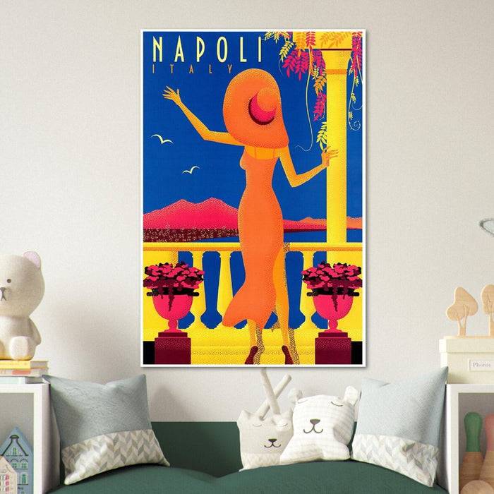 Napoli - Italy  - Vintage Travel Poster