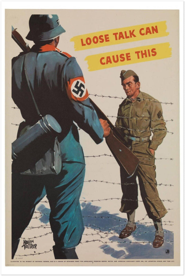 Loose Talk Can Cause This - World War 2 Poster - WW2 Vintage Poster