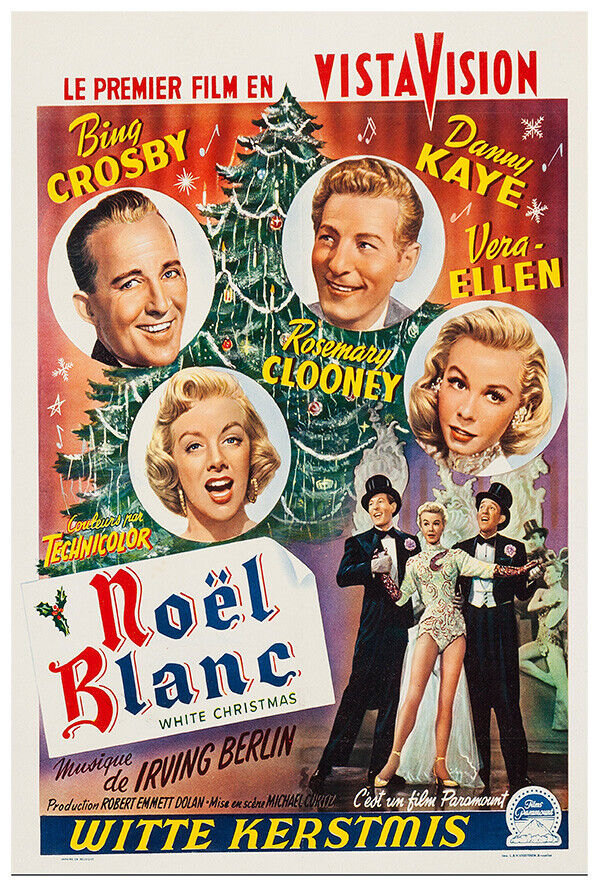 White Christmas- 1954 - Christmas Holiday Movie Poster - Dutch Version