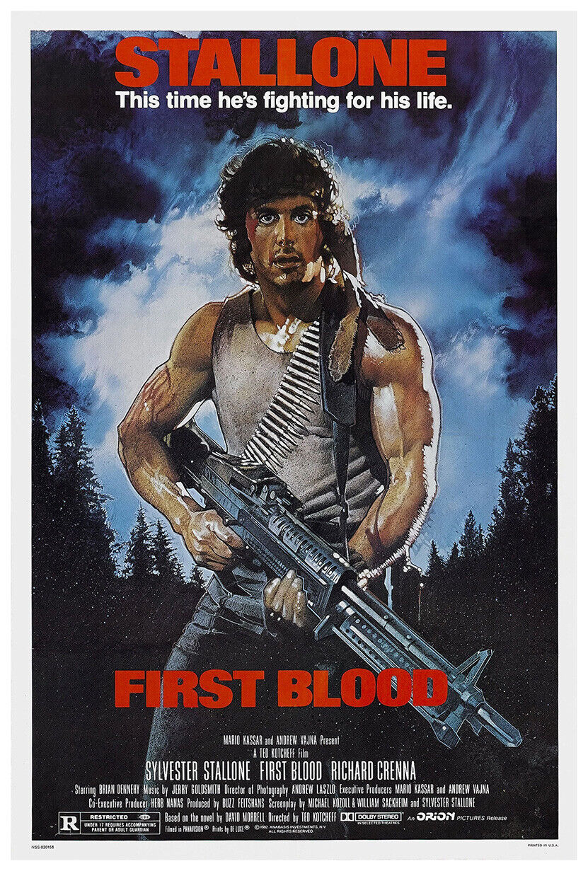 First Blood - Sylvester Stallone - Movie Poster - 1982 - US Version