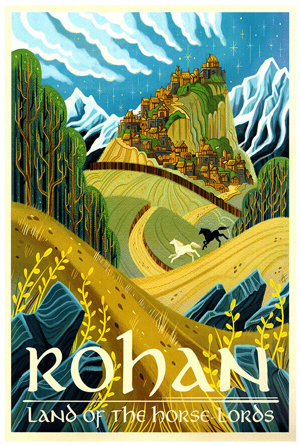 Rohan - Horse Lords  - Lord of the Rings Poster- The Hobbit