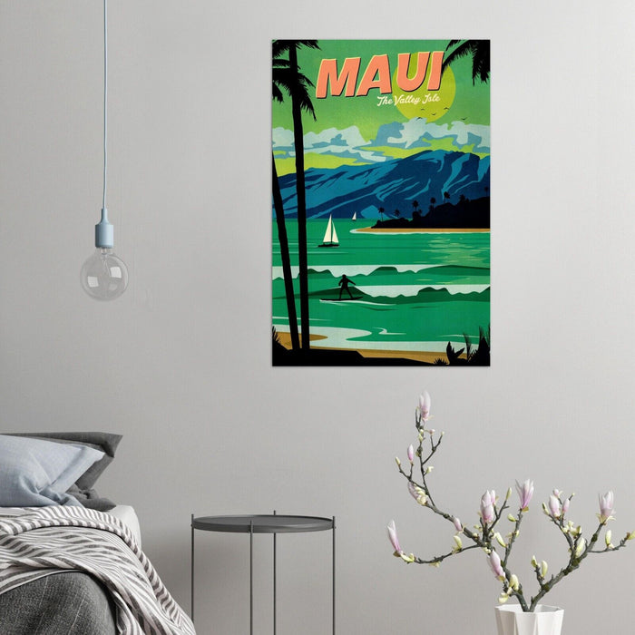 Maui - The Valley Isle - Vintage Travel Poster