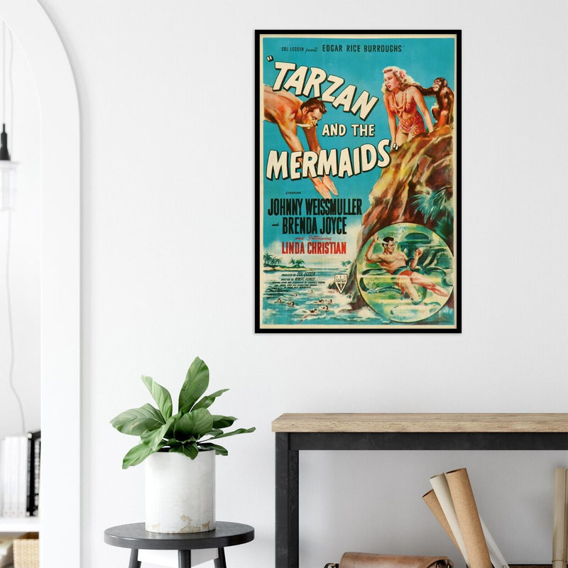 Tarzan and the Mermaids - Johnny Weissmuller - Classic Movie Poster