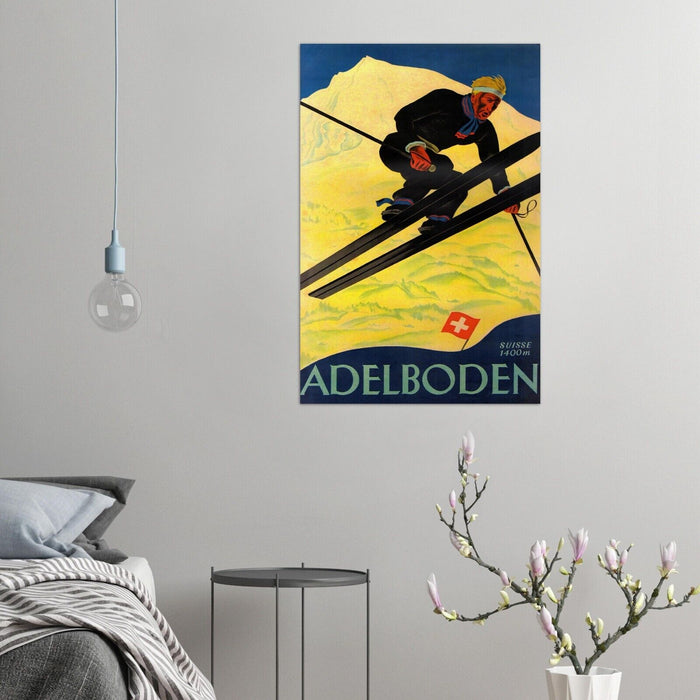 Adelboden - Sweden Ski Resort Vintage Travel Poster