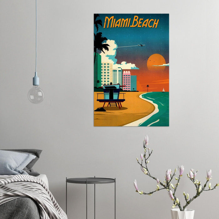 Miami Beach - Florida - Vintage Travel Poster