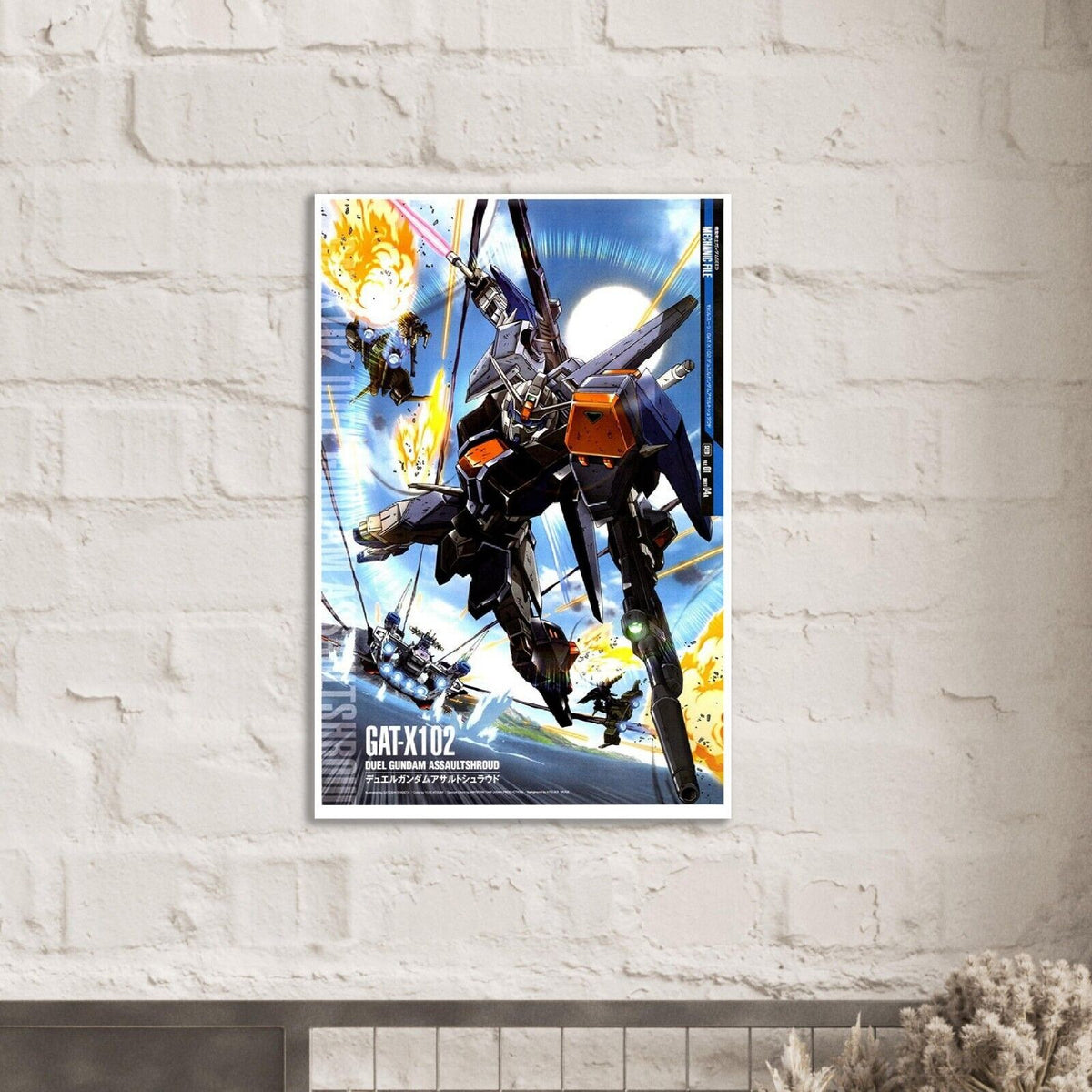 Dual Assaultshroud - Gundam Mechanical Poster - Japanese Anime Poster