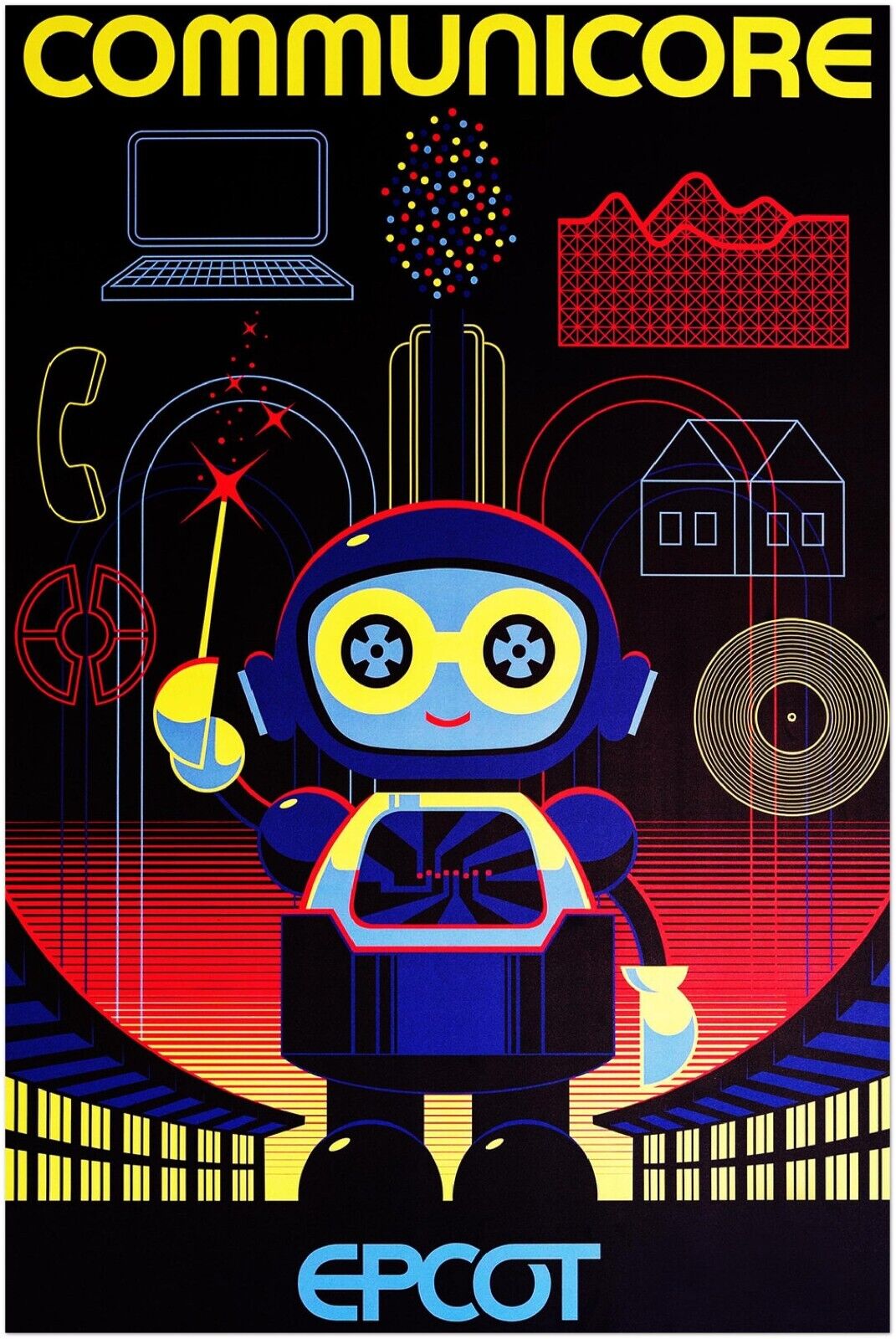 Disney Epcot Center Attraction Poster -  Communicore - Disney World D23