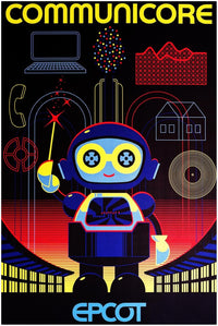 Disney Epcot Center Attraction Poster -  Communicore - Disney World D23