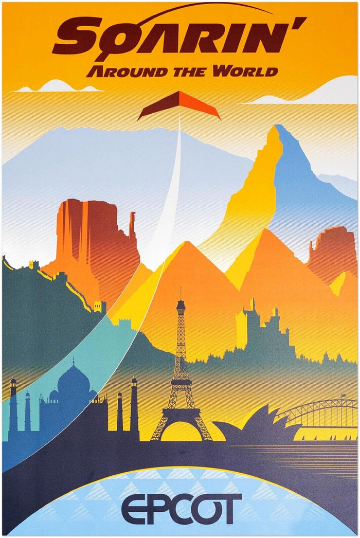 Disney Epcot Center Attraction Poster - Soarin - Disney World D23