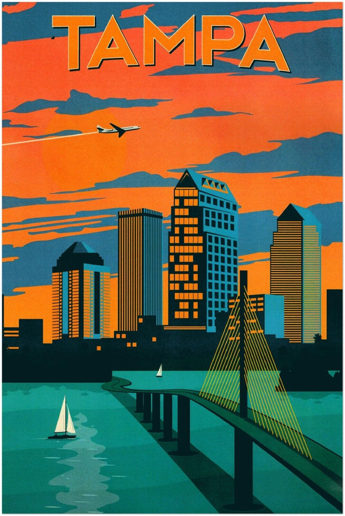 Tampa - Florida - Vintage Travel Poster