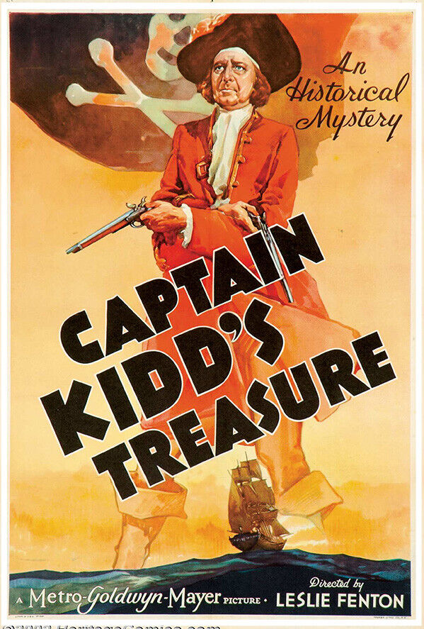 Captain Kidd's Treasure 1938 - US Version - Classic Pirate Movie Poster