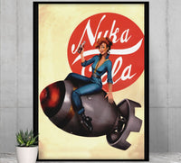 Fallout Poster Nuka Cola Bomb Girl Pin Up Video Game Poster Gaming