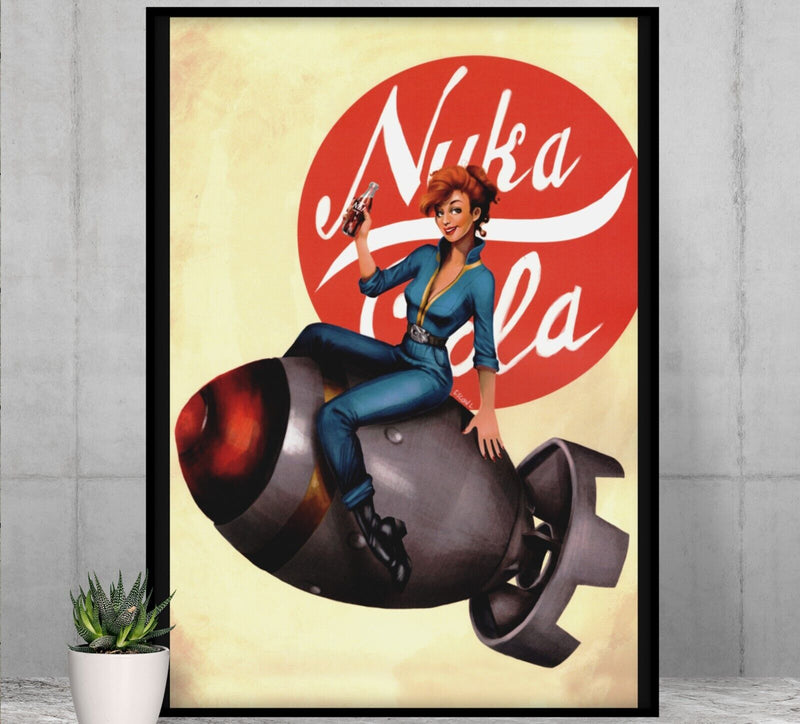 Fallout Poster Nuka Cola Bomb Girl Pin Up Video Game Poster Gaming