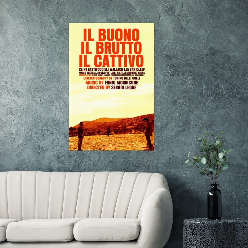 Clint Eastwood Poster The Good The Bad and The Ugly Movie Print, Italian Ver #2