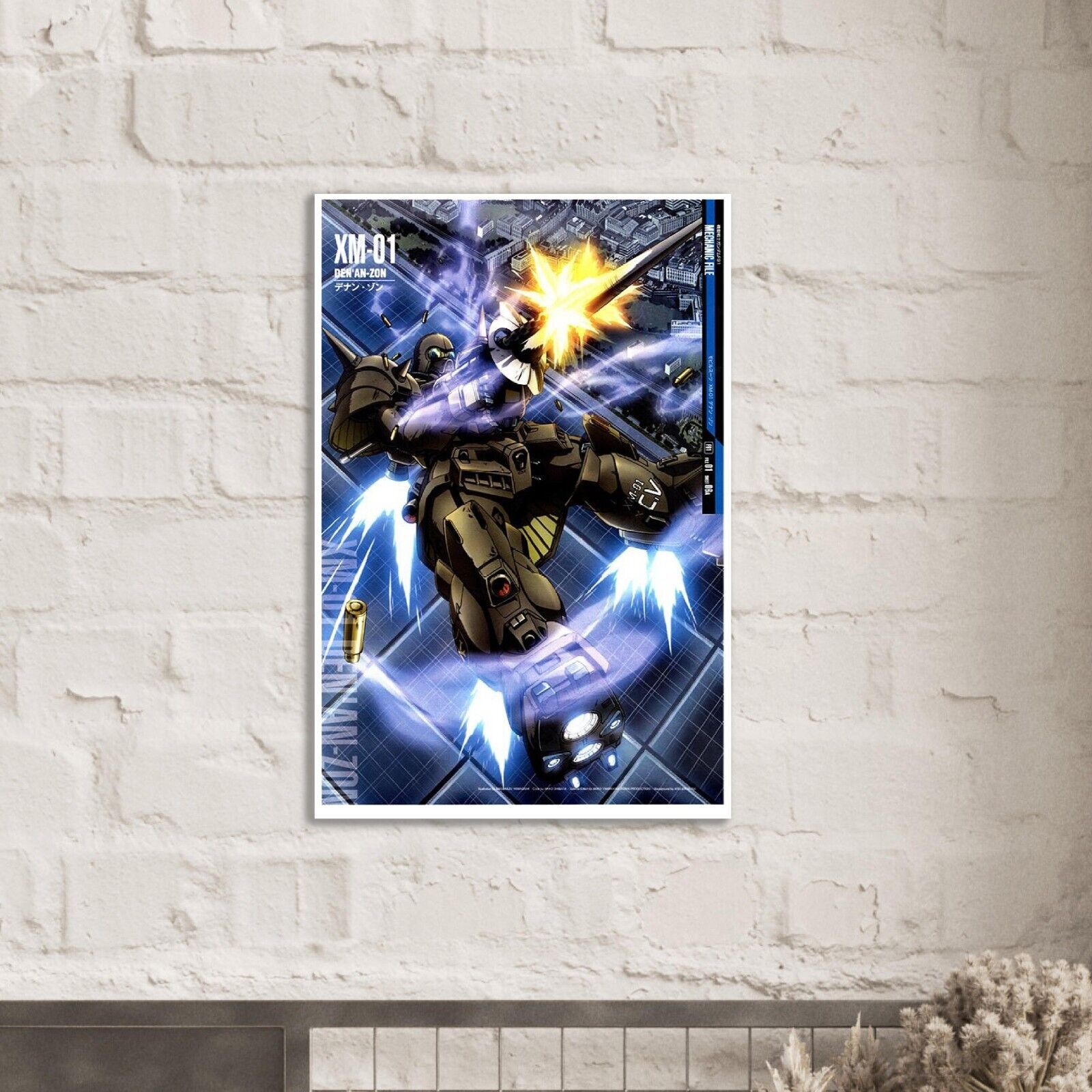 額装済/Pandemonium/ル ヤウアンク/ポスター Den'an-Zon - XM-01 - Gundam Mechanical Poster - Japanese Anime