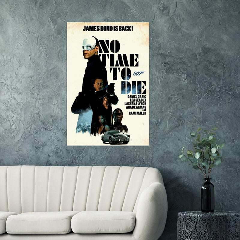 No Time to Die- James Bond 007 Movie Poster - Daniel Craig - US Version