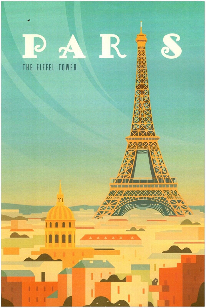 Paris - France - Eiffel Tower - Travel Poster