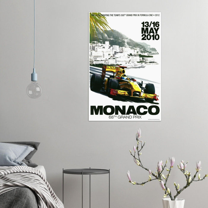 Monaco Grand Prix 2010 - Vintage Auto Racing Poster