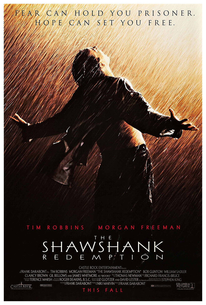 The Shawshank Redemption - Morgan Freeman - Movie Poster - 1994 - Teaser