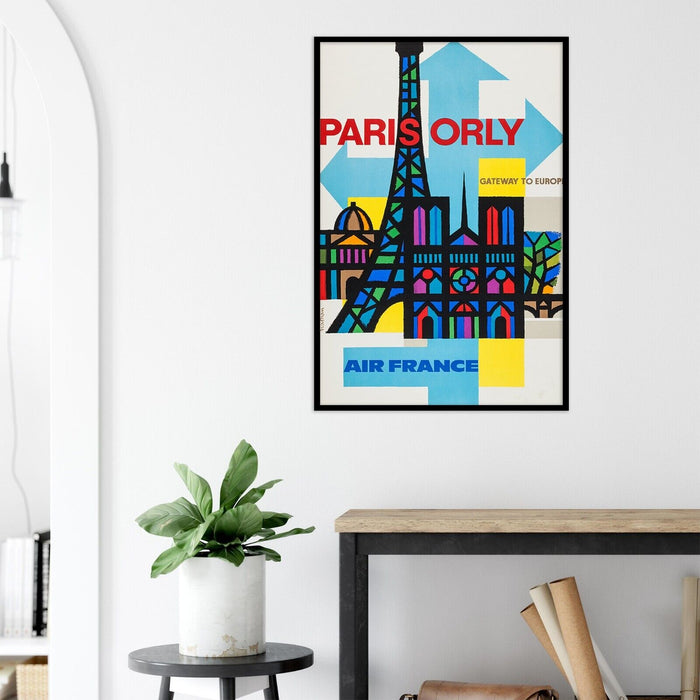 Air France - Paris to Orly - Gateway to Europe - Vintage Travel Poster