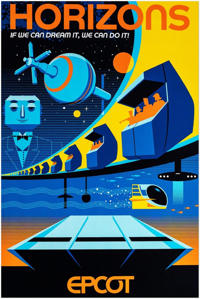 Disney Epcot Center Attraction Poster - Horizons - Disney World D23