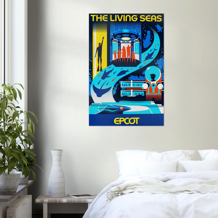 Disney Epcot Center Attraction Poster - The Living Seas - Disney World D23