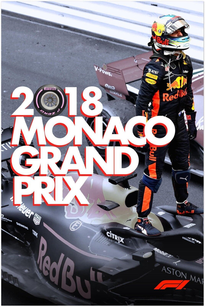 Monaco Grand Prix 2018 - Vintage Racing Travel Poster - Auto Posters