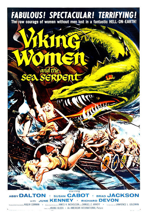 Viking Women and the Sea Serpent - Vintage Horror Movie Poster