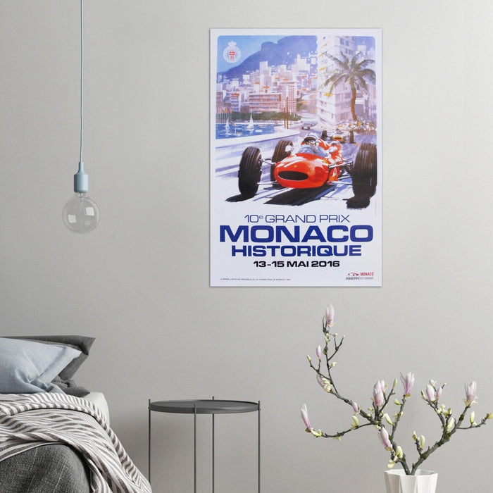 Monaco Grand Prix 2016 - Vintage Racing Travel Poster - Auto Posters