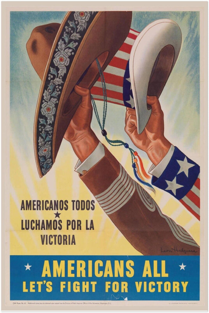 Latino - Spanish American - World War 2 Poster - WW2 Vintage Poster