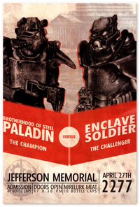 Fallout Poster BOS VS Enclave Video Game Poster Gaming Fallout